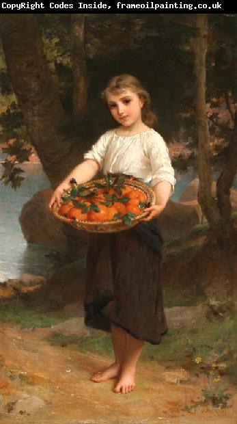 Emile Munier Girl with Basket of Oranges